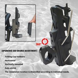 Uy125 Water Cup Holder Adaptive Clamp Suzuki Uy125 Motorcycle Guard Bar Clamp Water Cup Holder Foldable Water Bottle Holder