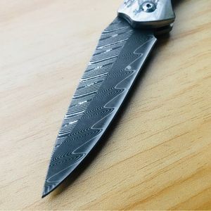
Swiss Army Knife Style Lockless Damascus Steel Knife Folding Knife Melon Fruit Knife Wave Textured Fruit Knife Outdoor Folding Knife