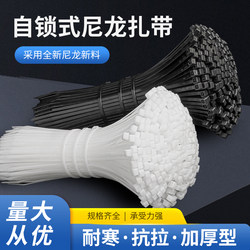 Nylon Plastic Cable Ties, High-Strength Wholesale Binding Ties, Self-Locking Fasteners, Available in Black and White
