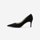 Nine West/Jiuxi 2025 summer new high heels for women pointed toe suede slim heels commuting shoes for women