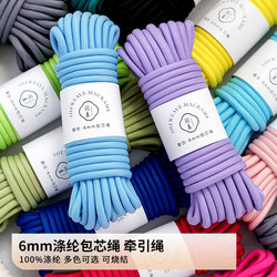 6mm Polyester Core-Spun Rope Hand-Woven Rope DIY Material Package Lanyard Climbing Rope Line Thick 8mm Rope