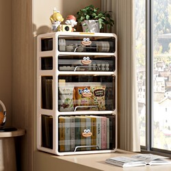 Bay Window Storage Cabinet, Drawer-Type Storage Cabinet, Home Living Room, Bedroom, Balcony, Snacks, Toys, Books, Multi-Layer Storage Cabinet