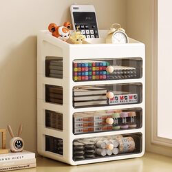 Drawer-Type Desktop Storage Box, Office Workstation Organization Tool, Desk Stationery Storage Rack, Cosmetics Storage Cabinet