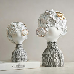 Nordic Bubble Blowing Boy Figurine Living Room Tv Cabinet Decoration Creative Art Abstract Sculpture High-End Niche