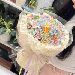 Jingdezhen Ceramic Bouquet Finished Product, Handmade High-Temperature Simulated Eternal Flowers, Desktop Decoration, Birthday Gift for Best Friend