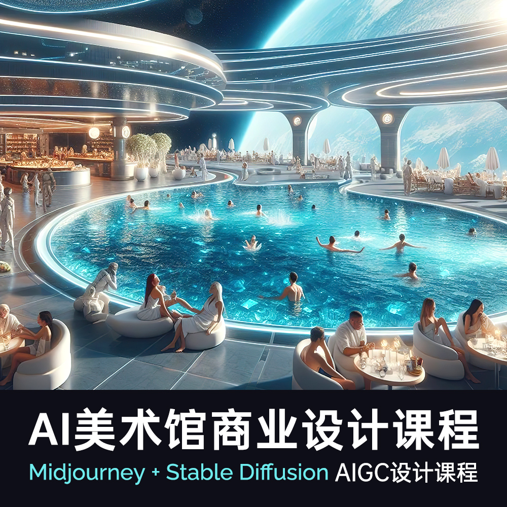 AI美术馆AIGC商业设计课程 2024最新完整白无常SD+MJ课程