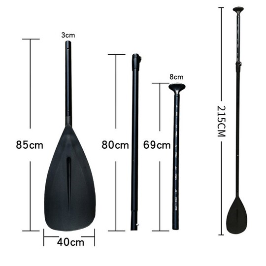 パドル 3セクションパドル 調節可能 64.57インチ~ sup用パドル新品 Sea SUP パドル - サーフボード＆インフレータブルカヤック用3