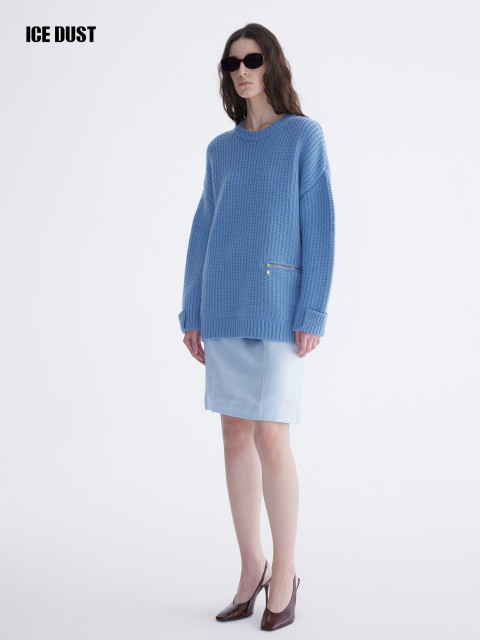 ICEDUST 25 Spring and Autumn Series Side Zipper Straight Stitch Basic Casual Skirt Short Skirt Women