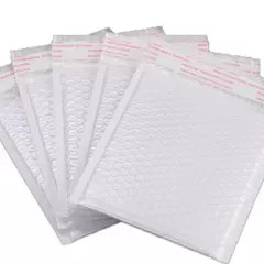 White Pearlescent Film Bubble Bag for Packaging Clothing, Express Delivery Foam Bag, Self-Adhesive Packaging Envelope, Bubble Bag