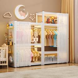 Baby Simple Wardrobe Children's Bedroom Clothes Organizing Storage Cabinet Baby Small Wardrobe Home Storage Rack Storage Cabinet