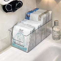 Facial Mask Storage Box, Acrylic Dressing Table, Transparent Compartment Box, Desktop Cosmetics Large-Capacity Skin Care Product Storage Rack