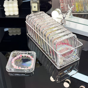 Anti-oxidation jewelry box portable transparent acrylic bracelet chain jewelry Wenhua beaded crystal bracelet storage box