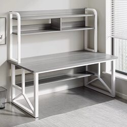 Desk and Bookshelf Integrated Student Home Desk Bedroom Study Writing Desk Adult Desktop Computer Desk Office Desk