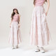 Elastic high waist loose slim skirt for women in summer new sweet atmosphere design a line cake midi skirt
