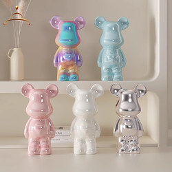 Trendy Bear Figurine, High-End Cream Style Home Decor for Living Room, Tv Cabinet, Wine Cabinet, Piggy Bank Decoration, Housewarming Gift