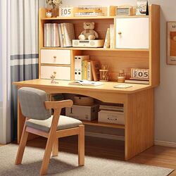 Computer Desk Desktop Bedroom Desk Student Home Desk Bookshelf Bookcase Integrated Desk Study Desk Chair Writing Desk
