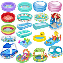 Thickened Swimming Pool, Inflatable Fishing Pool, Ball Pool, Baby Paddling Pool, Home Swimming Pool with Slide, Summer Swimming Pool
