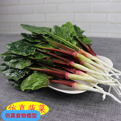 Simulated Spinach Vegetable Model, Early Education Educational Toy, Decorative Fake Fruit, Window Display Simulated Eggplant Ornament, Fake Spinach