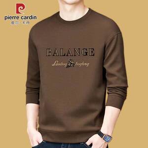 
Pierre Cardin high-end new thickened sweatshirt men's long-sleeved round neck t-shirt casual Korean style trendy printed top