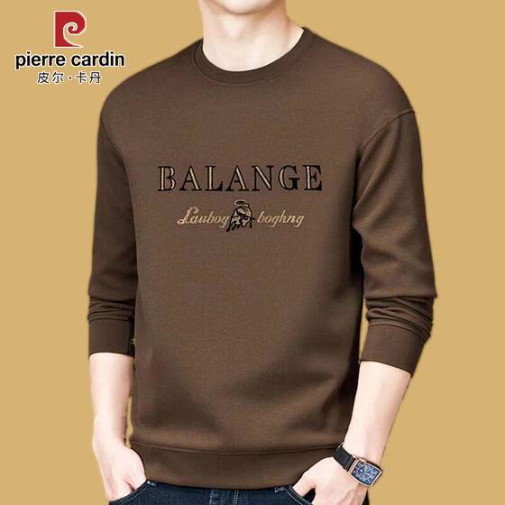 
Pierre Cardin high-end new thickened sweatshirt men's long-sleeved round neck t-shirt casual Korean style trendy printed top