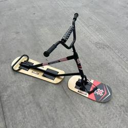 New Simple and Stable Ski Sled for Adults and Children, Made of Iron with Thickened Material, Suitable for All Types of Snow