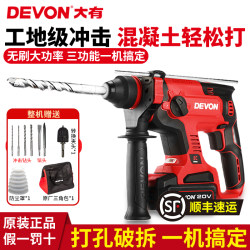 Dayou 5401 Electric Hammer 20V Lithium Brushless Electric Hammer Impact Drill Three-In-One Drilling Demolition Hammer Drill Pick