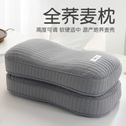 Whole Buckwheat Husk Pillow for Neck Support and Sleep Aid, Adult Firm Pillow Core, Pair for Home Use, Cassia Seed Small Whole Head Nap Pillow