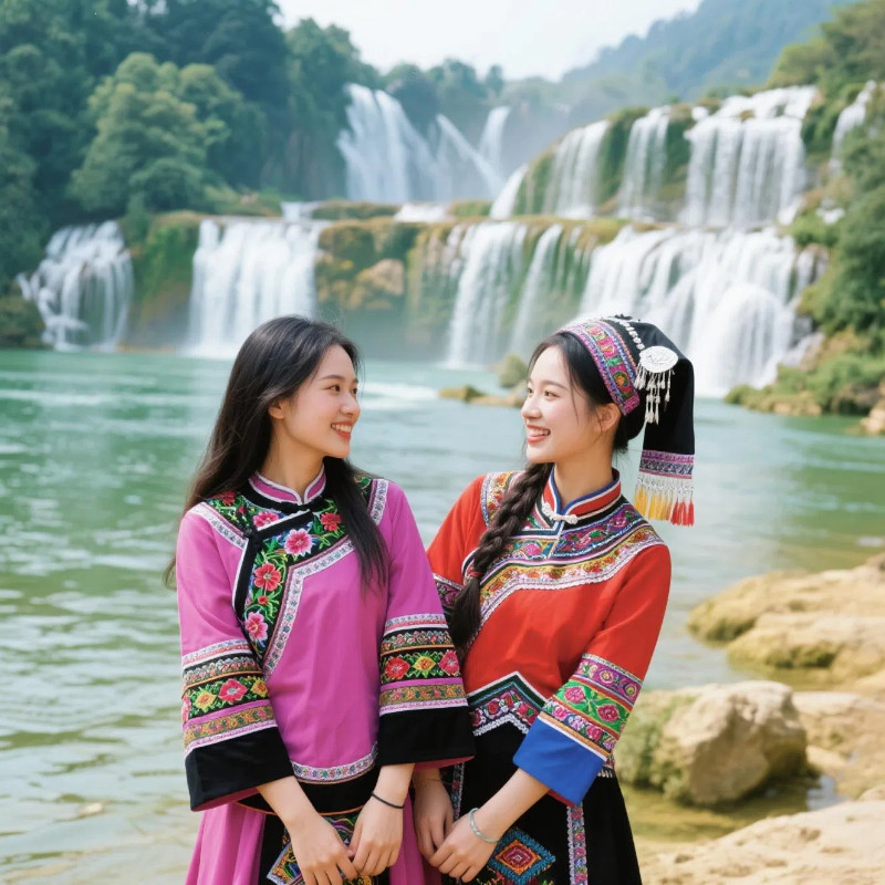 含机票+贵阳4日3晚黄果树瀑布荔波小七孔千户苗寨观光车住景区内