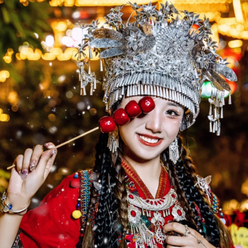 含机票+贵阳4日3晚黄果树瀑布荔波小七孔千户苗寨观光车住景区内