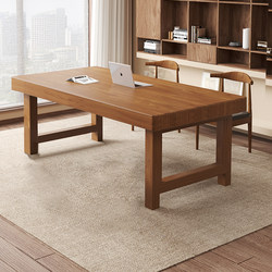 Solid Wood Desk, Desktop Computer Desk, Simple Home Use, Small Apartment Study Desk for Middle School Students, Bedroom Office Desk