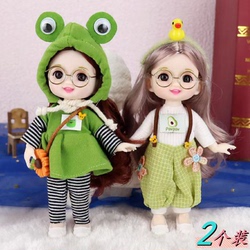 17cm Small Doll Princess Change Suit Clothes Cute Children's Toy Girl Baby Birthday Gift Six One
