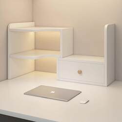 Desktop Bookshelf, Office Desk Storage Rack, Student Dormitory Cosmetics Organizer, Multi-Layer Telescopic Storage Rack