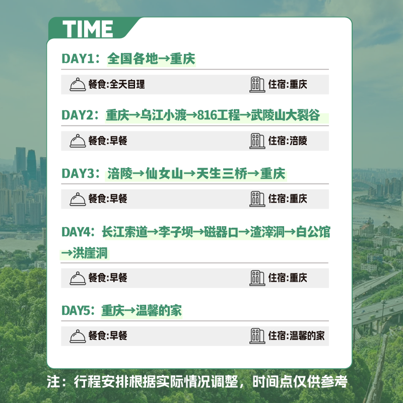 【重庆5日游】重庆武陵山大裂谷+816+天坑+仙女山+市区2-8人小团