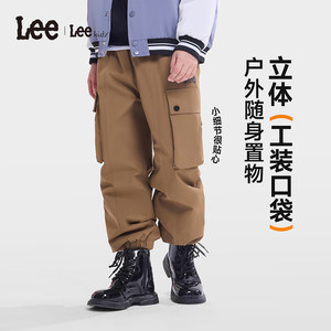 
Lee kids children's winter down pants for men and women, medium and large children, trendy and versatile warm outdoor sports workwear pants