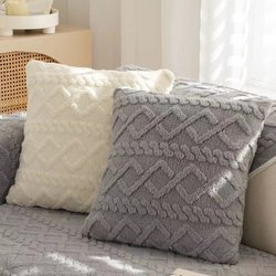 Nordic Coral Fleece Backrest New Style Pillow Cushion Cover Balcony Bay Window Sofa Living Room Pillow Headboard Plush Light Luxury