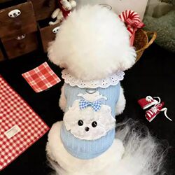Spring and Summer New Cute Puppy Vest, Thin Style, Can Be Used for Walking, Teddy, Bichon, Dog, Cat, Small Dog Clothes