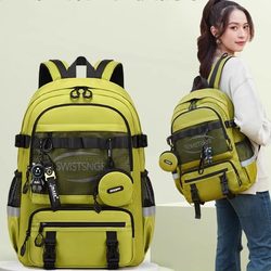 Swiss Army Knife Junior High School Student Schoolbag Girls Elementary School Students Lightweight Burden-Reducing Large-Capacity Backpack Men's Casual Backpack