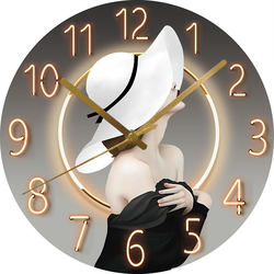 Internet-Famous Clock for Living Room, Home Use, Creative Bedroom, Silent Quartz Clock, Wall Clock, Modern Minimalist Wall Watch, No Drilling Required