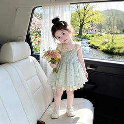 Lolita Girl's Dress Summer New Style Little Girl's Fashionable Princess Dress Baby Birthday One-Year-Old Dress