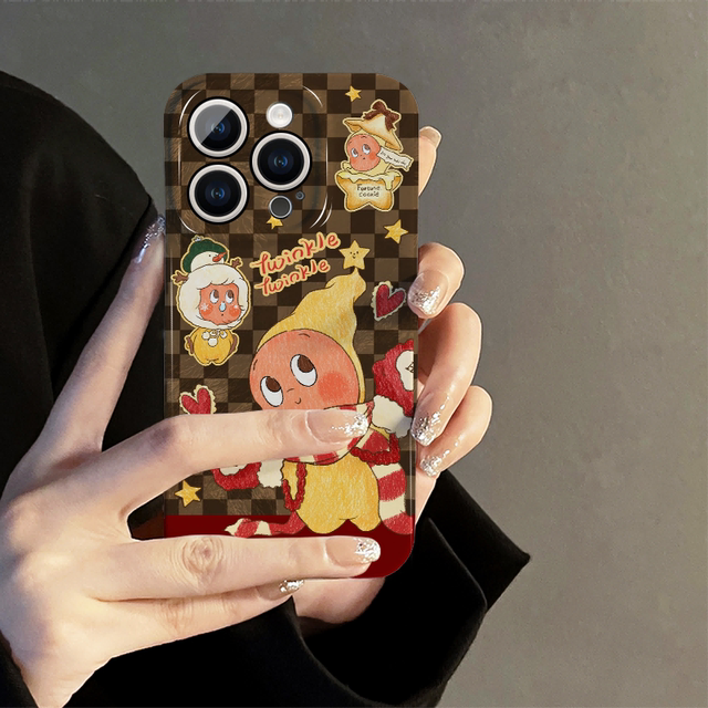 
Applicable to Apple 16 Huawei Xiaomi Oppo Redmi 17 Pro Honor iPhone 15 Promax Mobile Case Women Vivo Cartoon 14 New 13 Protector Case 12 Plaid Star Man mate Anti-fall 1
