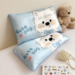 Tencel Children's Pillowcase 60-Count Blue Tencel Pillow Cover for Small Kindergarten Babies, Infant Pillow Cover with Cooling Sensation for Home Use