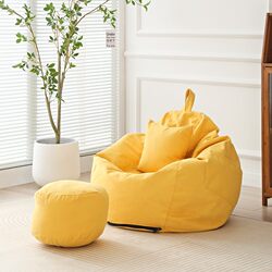 Lazy Sofa Bean Bag Tatami Reclining Chair for Small Apartments, Bedroom, Balcony, Leisure Seat, Single Seat Pouf