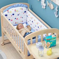 Baby Crib, Baby Bb Bed, Solid Wood Paint-Free Bed, Multi-Functional Cradle Bed, Newborn Crib, Children's Bed, Spliced Large Bed
