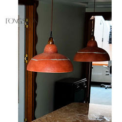 Fongseon Hand-Painted Vintage Distressed Pendant Light Island Table Restaurant Mid-Century Style Wabi-Sabi Style Decorative Light Creative Small Pendant Light