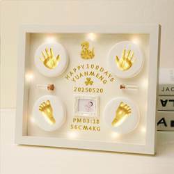 Snake baby full moon 100 days hand and foot print souvenir photo frame
