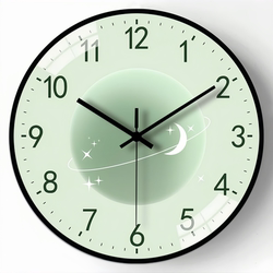 Simple Clock Wall Clock Living Room Stylish Creative Personality Clock Wall Watch Home Silent Radio-Controlled Clock Electronic Quartz Clock