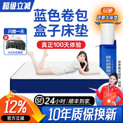 Top Ten Roll-Packed Memory Foam Spring Mattress with Independent Springs, Compressed for Home Use in the Bedroom, Latex, Soft and Hard, Brand Name