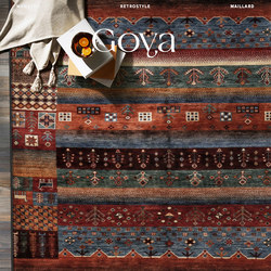 Goya American-Style Carpet, Vintage Ethnic Style, Light Luxury, Retro Living Room, 2025 New Model, Bedroom Bedside Rug, Wipeable and Washable