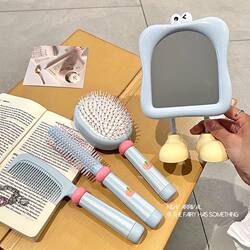High-Quality Hairbrush, Cushion Massage Brush, Women's Special Hairbrush for Creating Curls, Home Mirror Set, Portable Straightening Brush