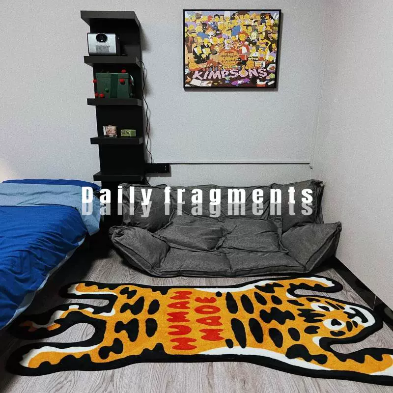 20AW Human Made Tiger Rug Large限定經典老虎虎皮圖案居家地毯-Taobao